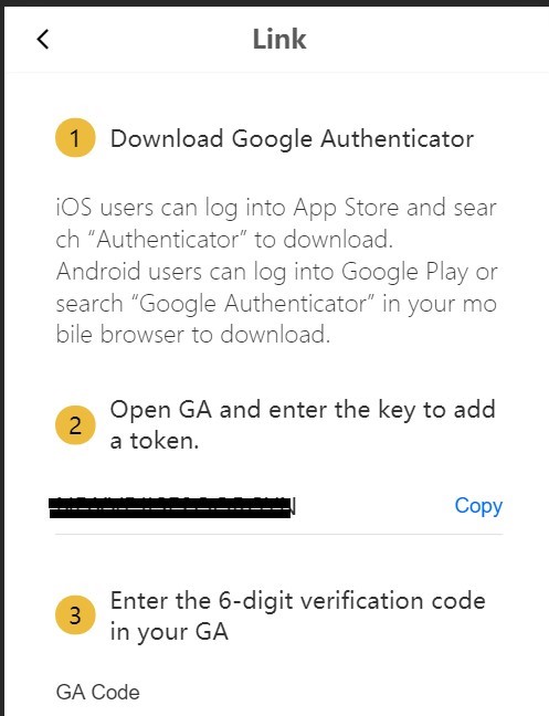 Copy 6 số từ Google Authenticator