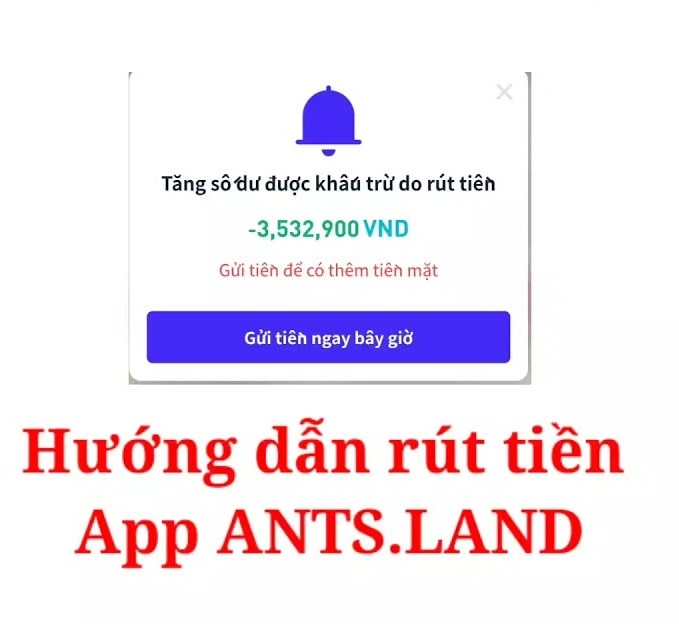 Hướng dẫn rút tiền dự án đầu tư Ants.land